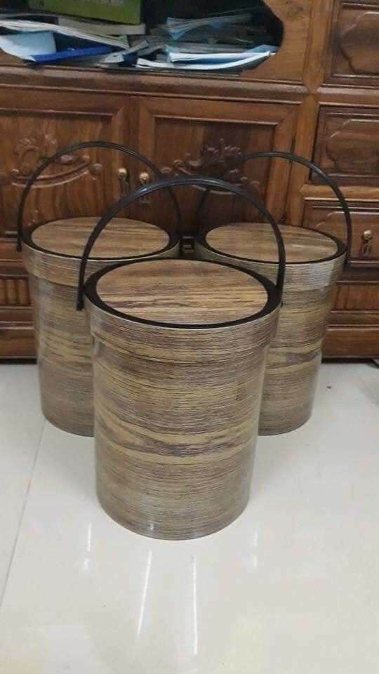 THÙNG ĐỰNG RÁC VÂN GỖ
