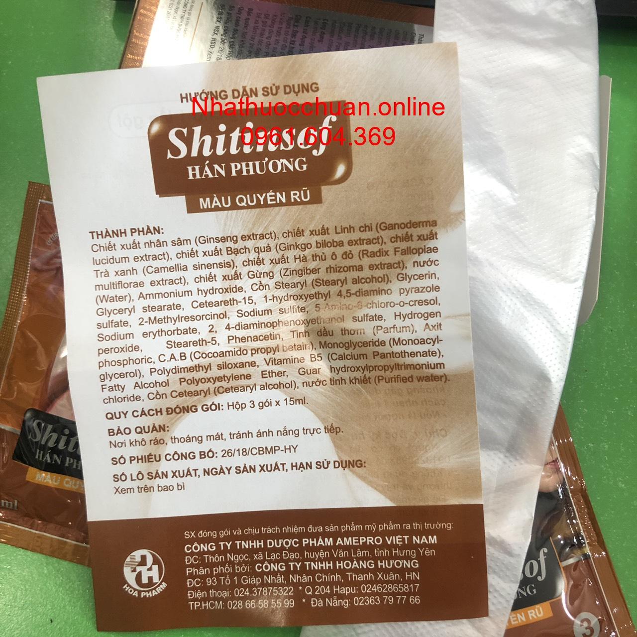 Nhuộm nâu thảo dược Shitinsof