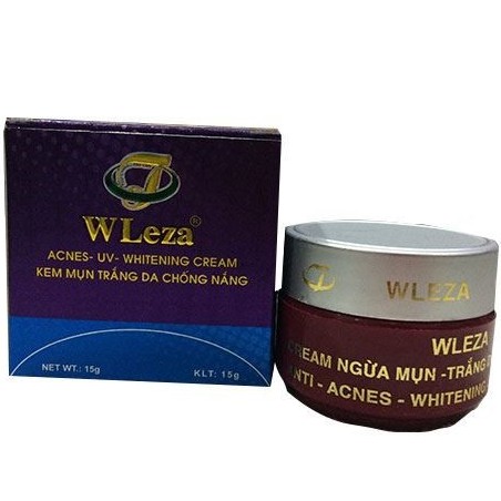 Kem ngừa mụn, trắng da, chống nắng wleza tím 15g