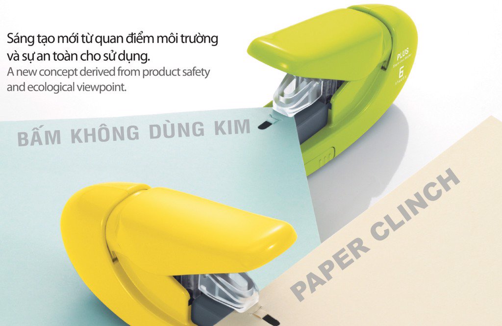 Bấm Không Dùng Kim Plus ( Máy dập ghim)