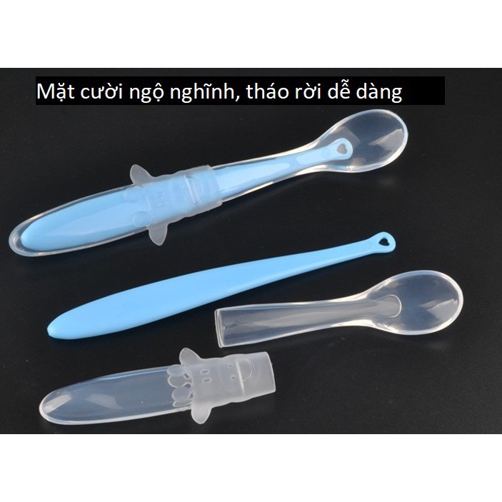 Muỗng Silicon Cho Bé Thìa Ăn Dặm Siêu Mềm TD03