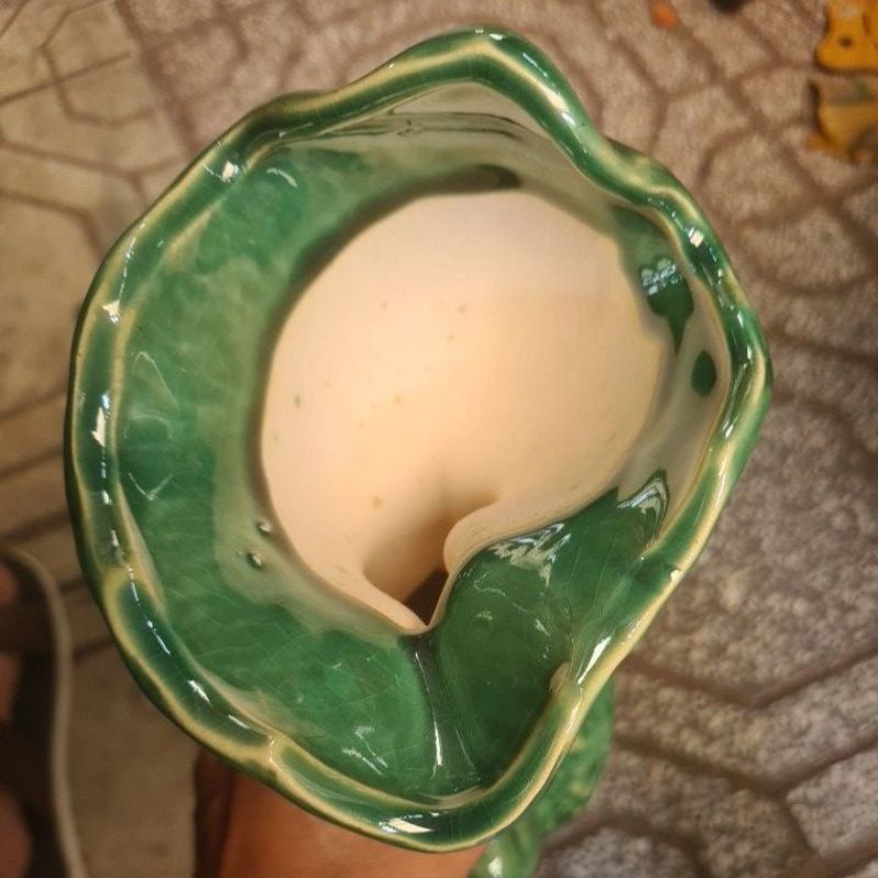 Chậu đất nung tráng men hình ếch