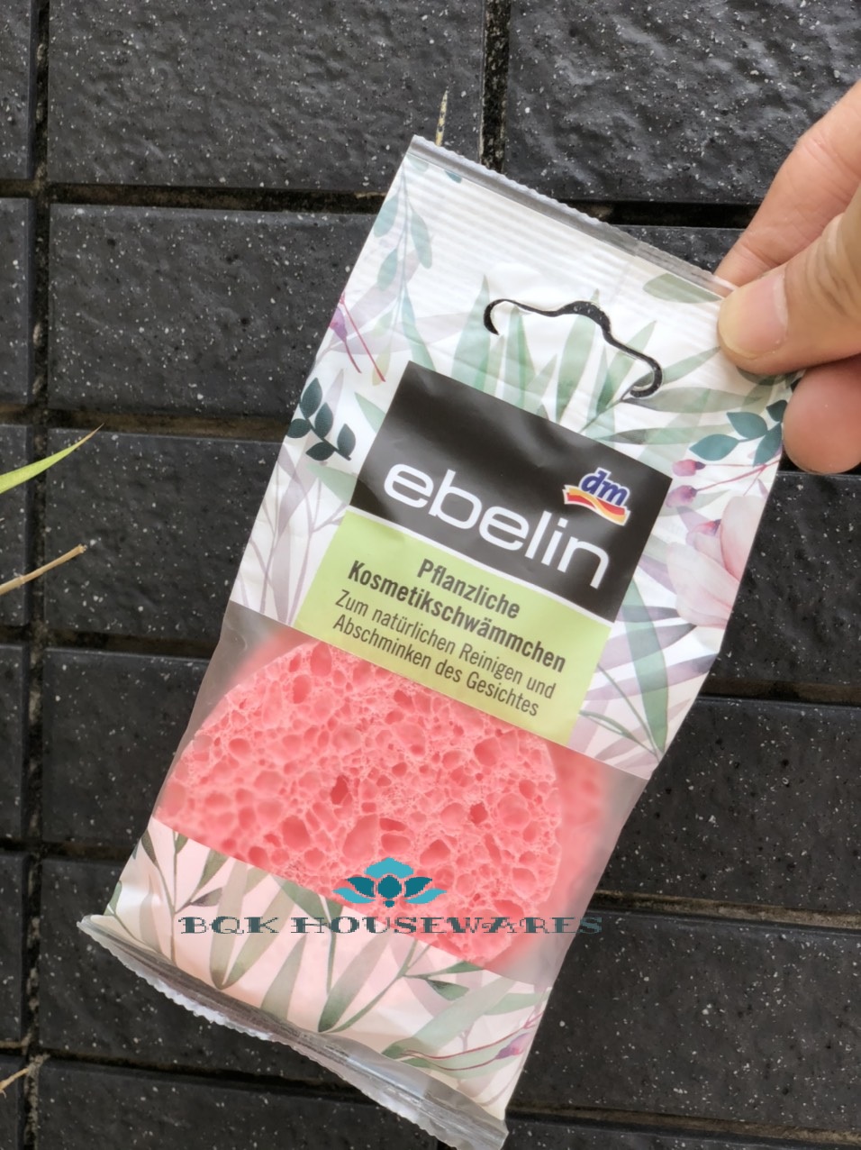 Bọt biển rửa mặt Ebelin gồm 2 miếng Kháng khuẩn của Đức