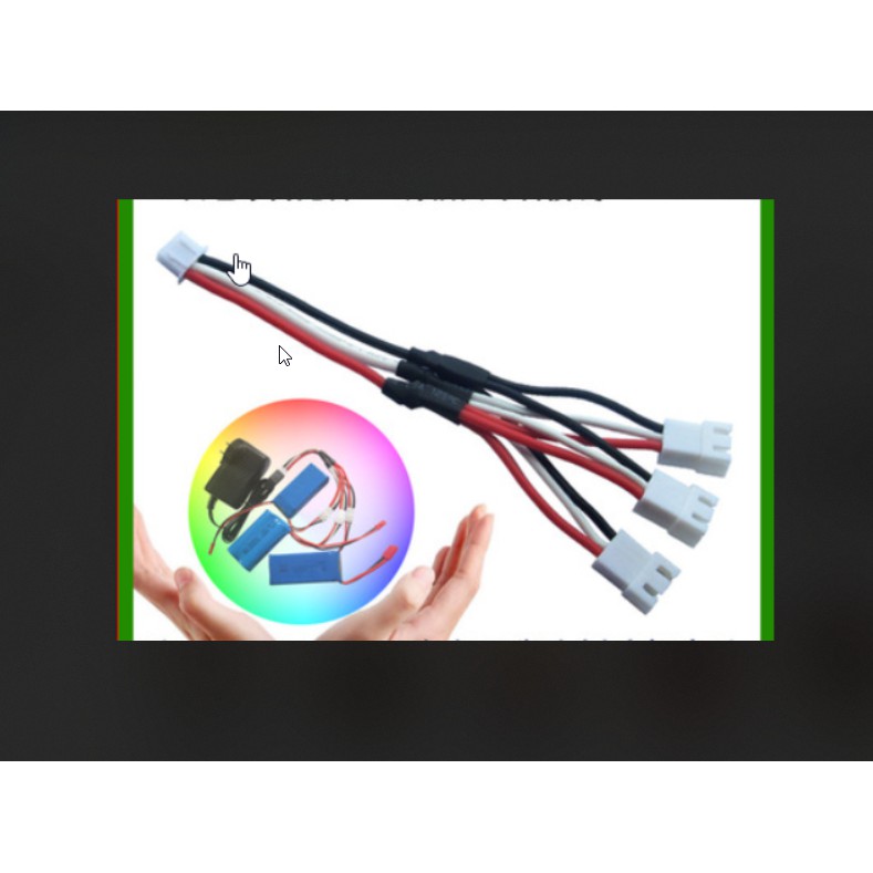 Dây sạc đa năng 3 cổng 7.4v dây nối 2s