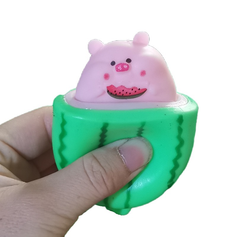 Đồ chơi bóp dẻo Squishy Lợn dưa hấu