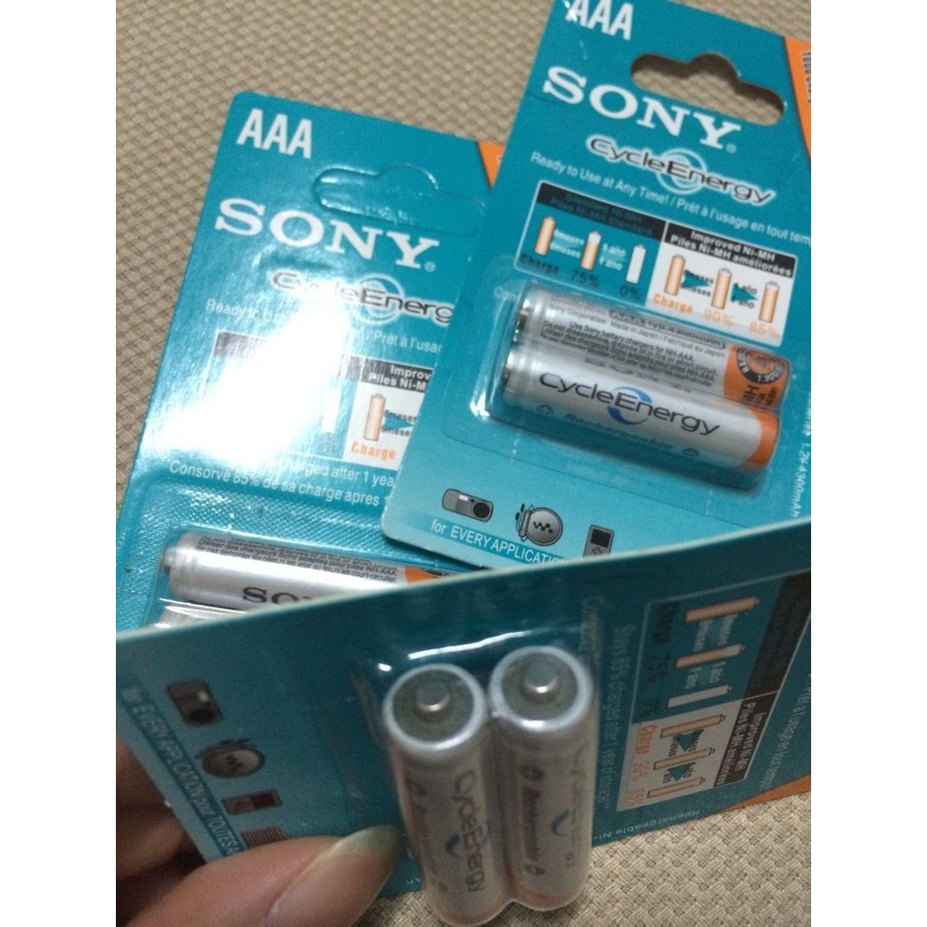 Pin sạc AAA (3A) Sony 1 vỉ 2 viên