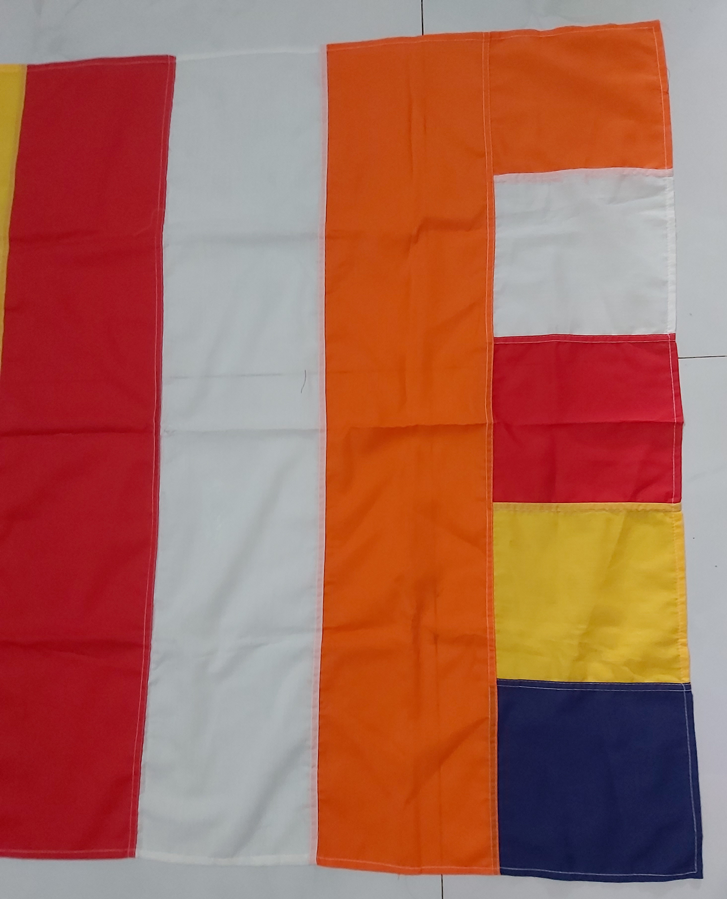 Cờ Phật giáo size 60x80 ( vải kate)