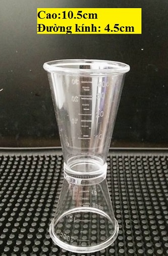 Cốc đong nhựa jigger 2 đầu định lượng pha chế