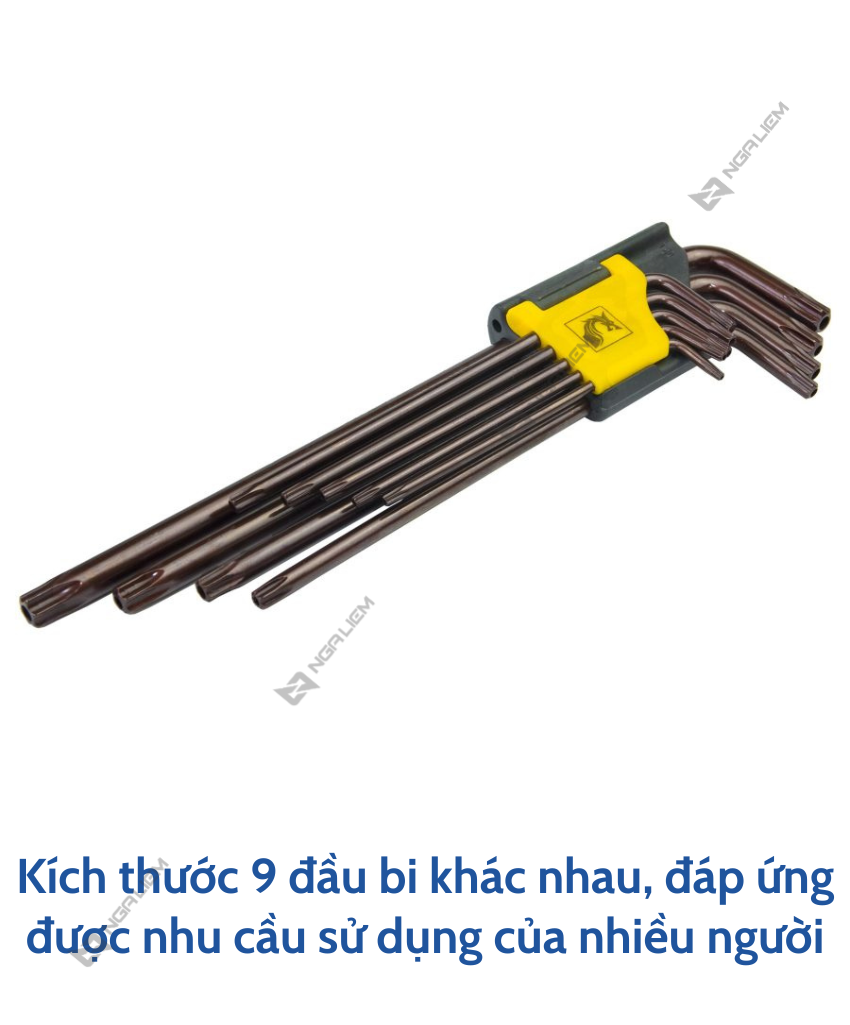 Bộ lục giác S2 9 món LS+ (Bông – Bi Dài)