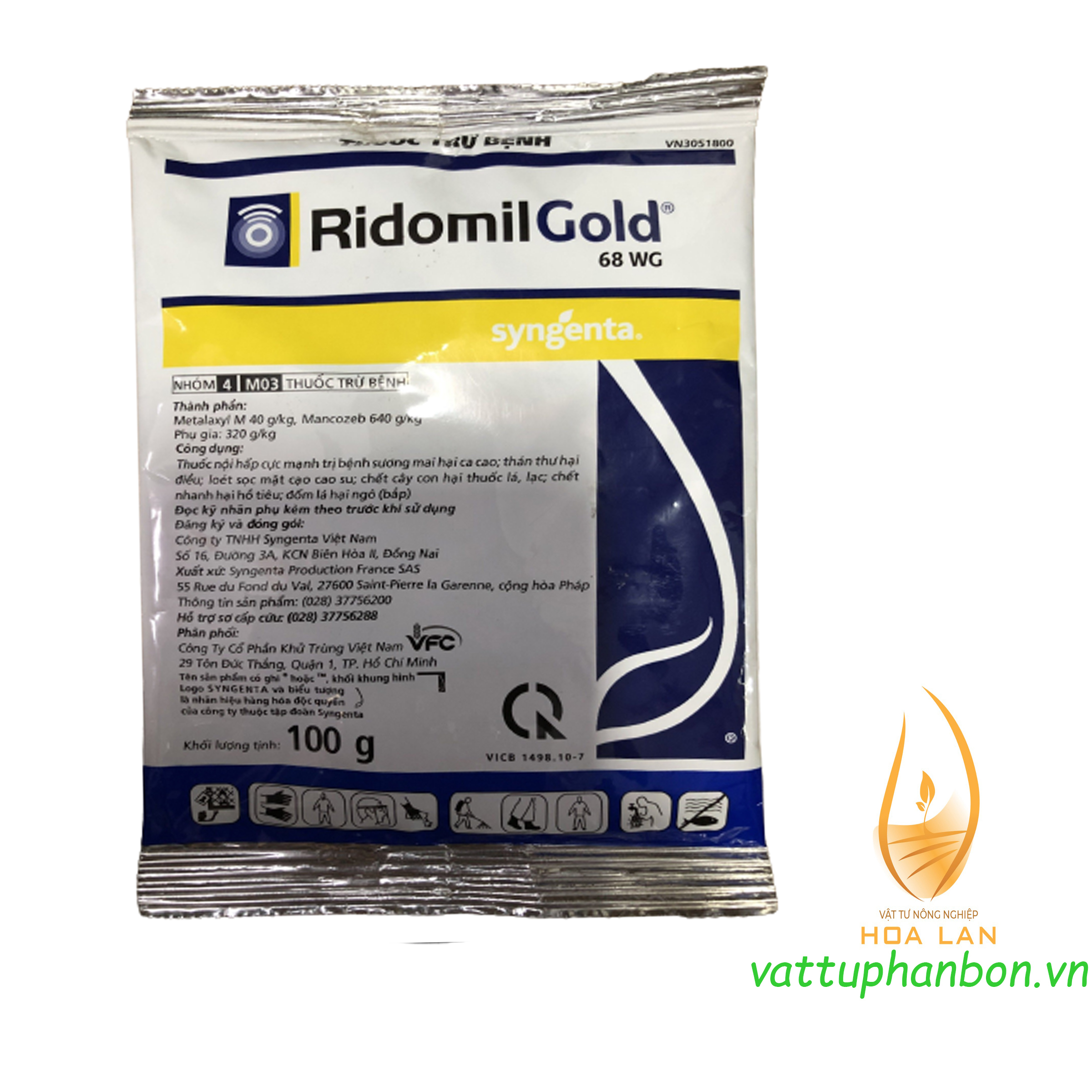 Trừ bệnh ridomil gold 68wg - #488a# 100g