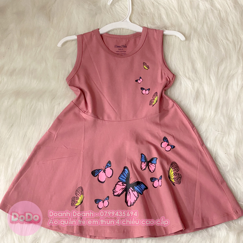 Váy bé gái sát nách cotton 4 chiều từ 10-40kg