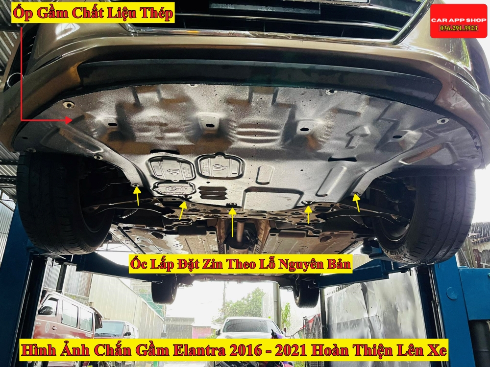 { Thép Chịu Lực } Ốp Gầm , Chắn Gầm Xe Hyunhdai Elantra Lắp Các Đời