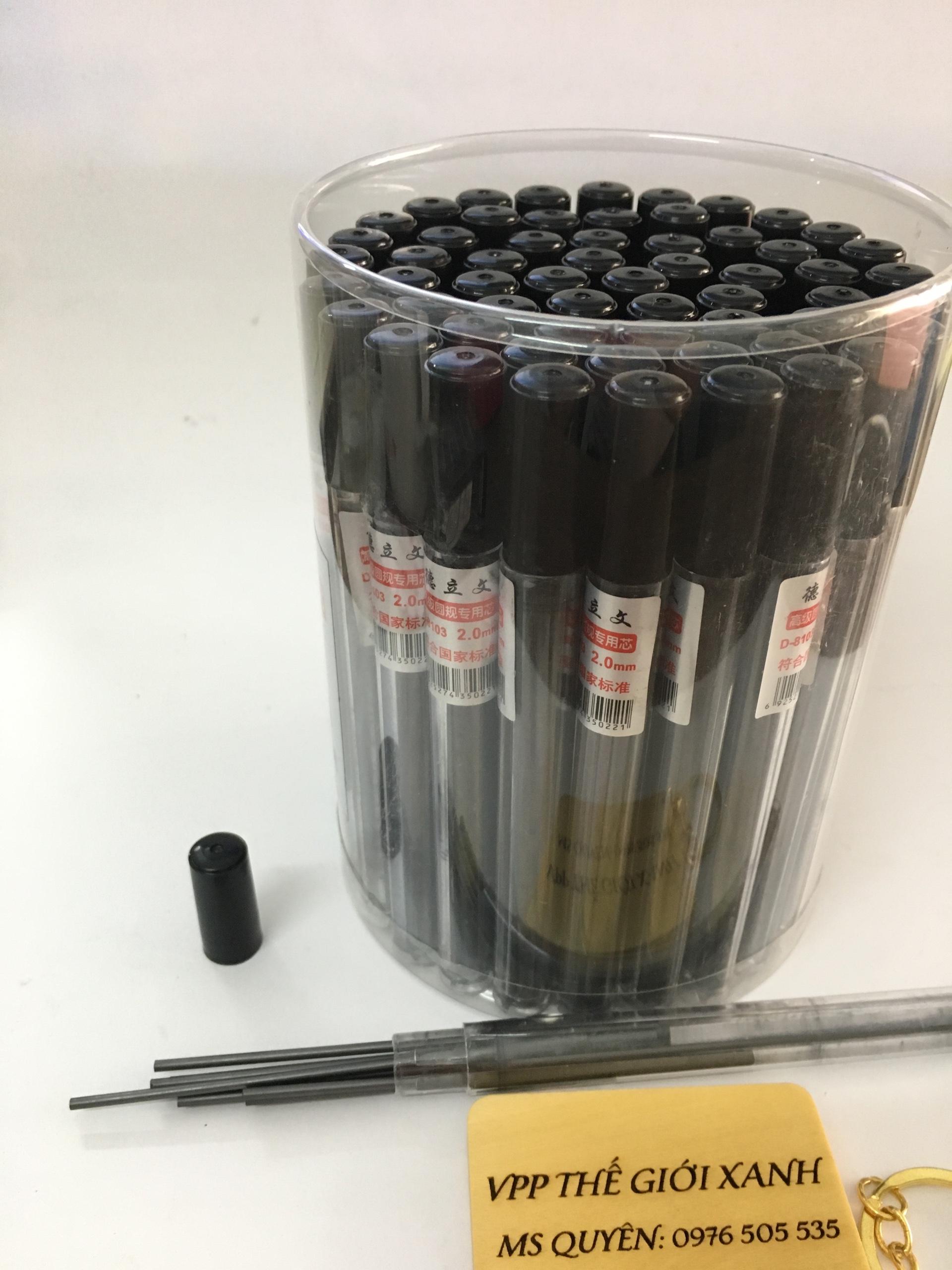 SET 10 ỐNG RUỘT CHÌ BẤM NGÒI LỚN 2MM (8103) ( 10 RUỘT CHÌ/ ỐNG)
