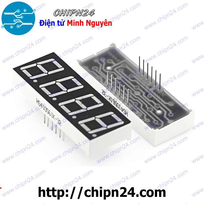 [1 con] (F23) Led 7 Đoạn 0.56 inch 4 Số Anot chung (Sáng Đỏ)