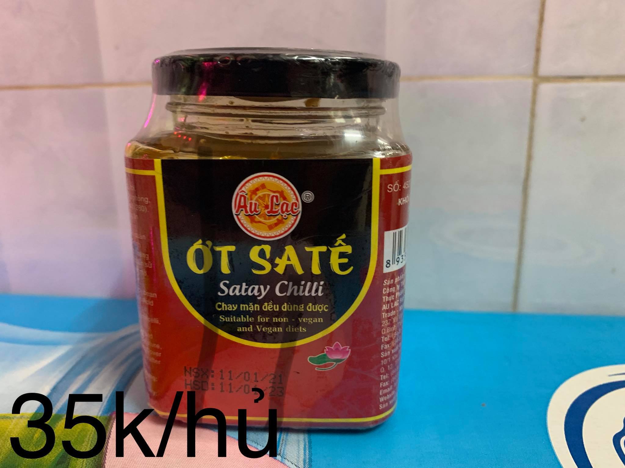 Ớt Sa Tế Chay Âu Lạc - Hủ 100g