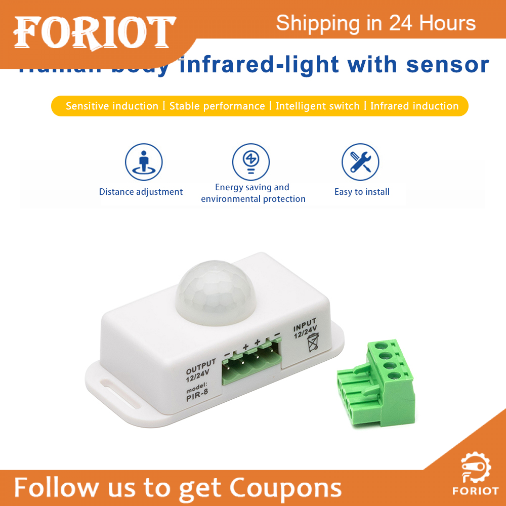 Foriot Đèn LED công tắc cảm biến hồng ngoại ánh sáng DC12V 24V 6A tự động điều chỉnh công tắc cảm biến dò hồng ngoại mô-đun công tắc đèn LED dải ánh sáng