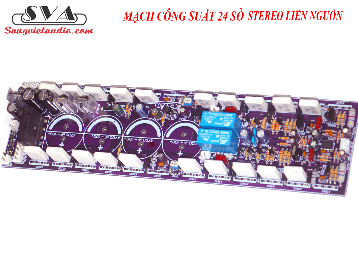 MẠCH CÔNG SUẤT 24 SÒ LIỀN NGUỒN 2 KÊNH - 1 MẠCH
