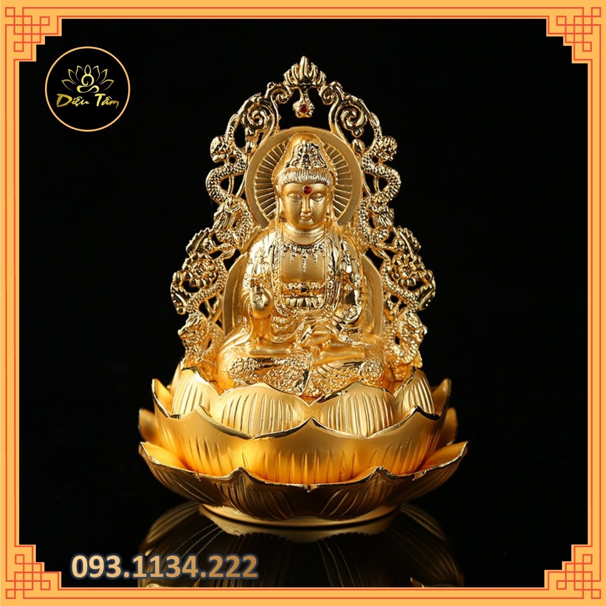 Tượng phật bà quan âm nước hoa trang trí QAR