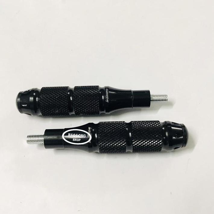 Gù Chống Đổ CNC Đầu Cao Su gắn mọi loại Xe Máy (màu Đen) 01