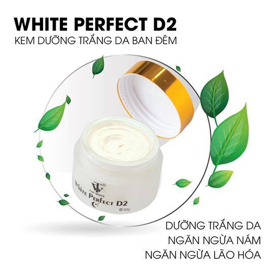 kem dưỡng trắng da white perfect d2