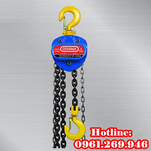 Pa lăng xích Oshima 3 tấn kéo tay
