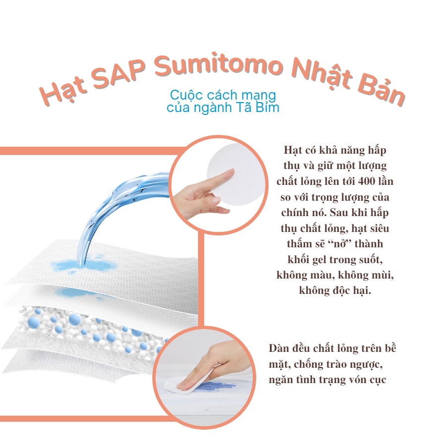 Tã Bỉm Quần Momoji Siêu thấm hút XXL48