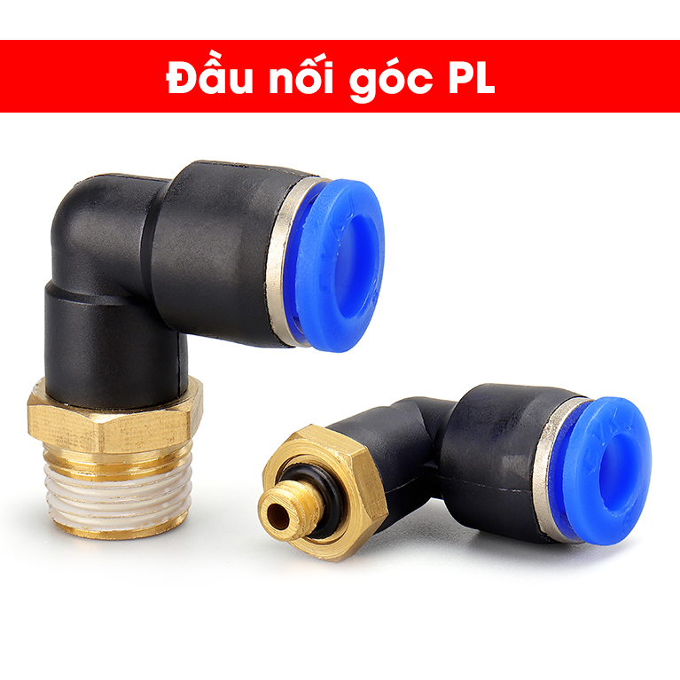 Đầu nối nhanh góc PL 4 6 8 10 12 14 16 ren ngoài 01 02 03 04