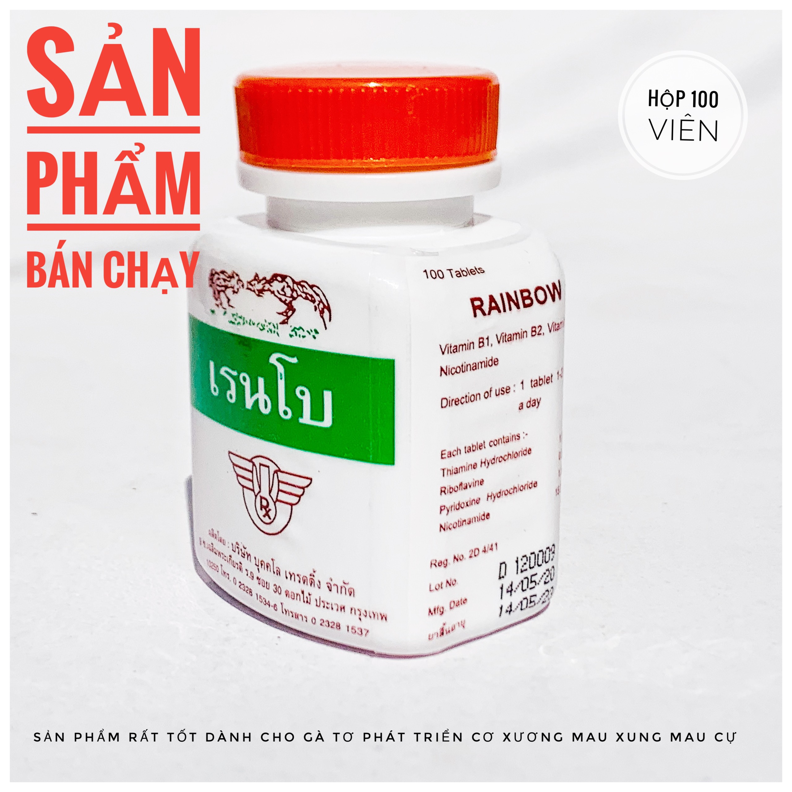 [HCM]Sản Phẩm Nuôi Gà Đá Rain Bow