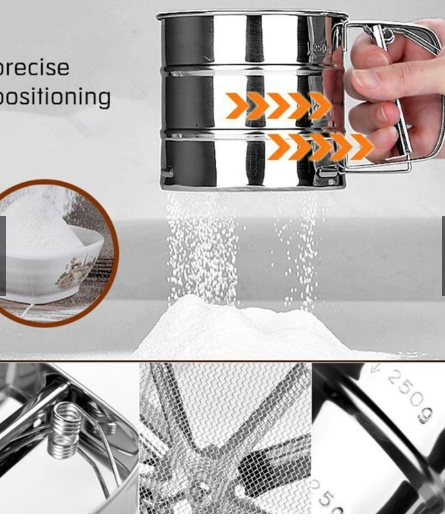 Cốc rây bột inox dùng để làm bánh UNI