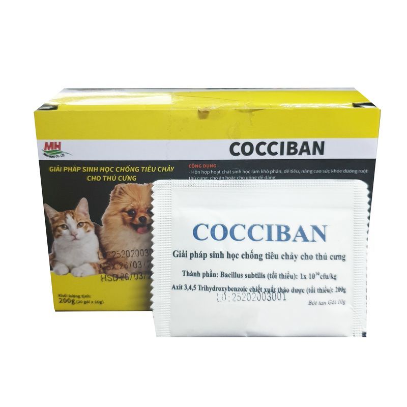 Men cho chó mèo hết ngay tiêu chảy Men trị tiêu chảy Cocci Ban 10g