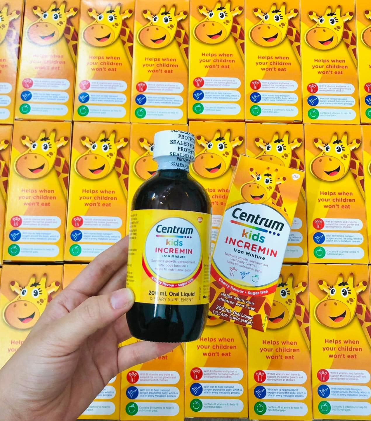 Siro centrum kid dành cho trẻ biếng ăn loại 200ml [ Mẫu Mới - Date 10/2024 ]