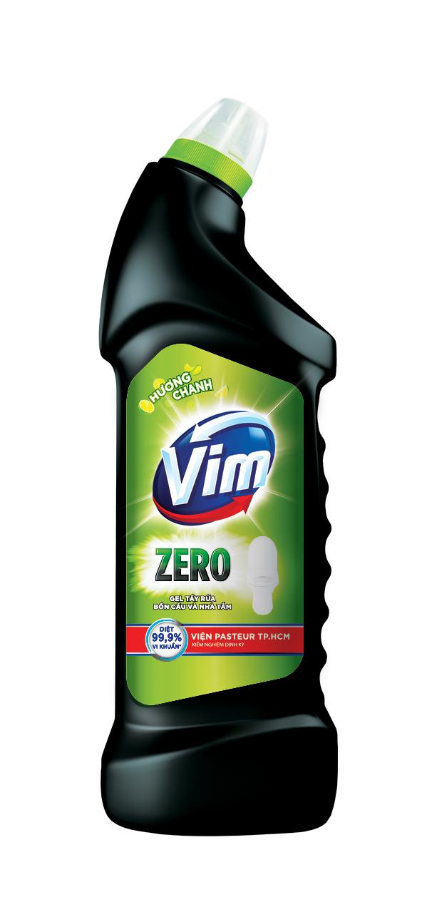 CHẤT TẨY RỬA BỒN CẦU VIM ZERO THƠM MÁT 750ML HƯƠNG CHANH