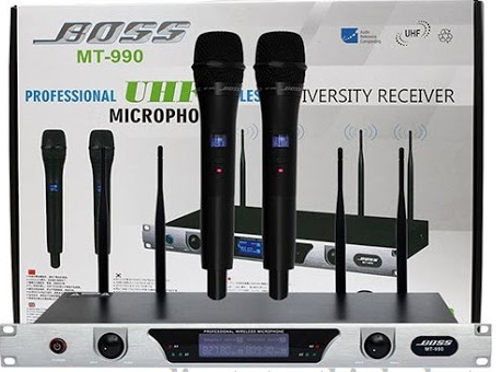 [HCM][MICRO HOT NHẤT 2020] Trọn Bộ Micro Karaoke-Micro Không Dây Karaoke Boss MT-990 4 Ăng-Ten Thu Nhận Tín Hiệu-Trang Bị Công Nghệ Lọc Âm-Phạm Vi Thu Phát Sóng Rộng-Chất Lượng Độ Bền Hoàn Hảo MT990 Cao Cấp Sở Hữu Chất Lượng Tuyệt Vời