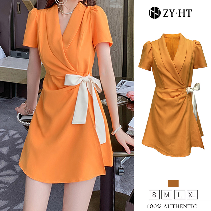 ZYHT (Giải phóng mặt bằng Sử dụng phiế set blazer nữ quần short S-XL Áo liền quần nữ, áo liền quần tay ngắn, áo liền quần có cổ, áo liền quần tay phồng áo liền quần thời trang áo liền quần lưng cao Quần áo bảo hộ lao động nữ, áo liền quần nữ eravogue4902