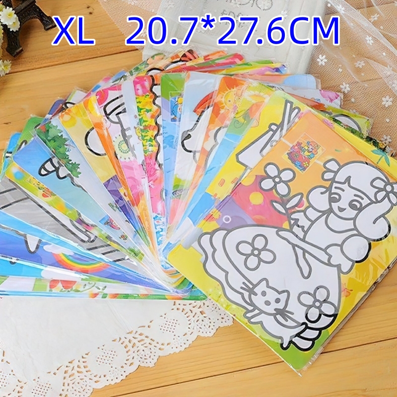 Set of 5 sand paintings for babies , lots of fun patterns -Hause