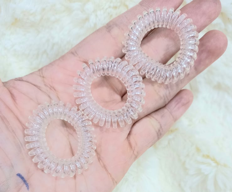 5 Cái Dây Cột Tóc Lò Xo Trong Suốt Nhỏ 3cm
