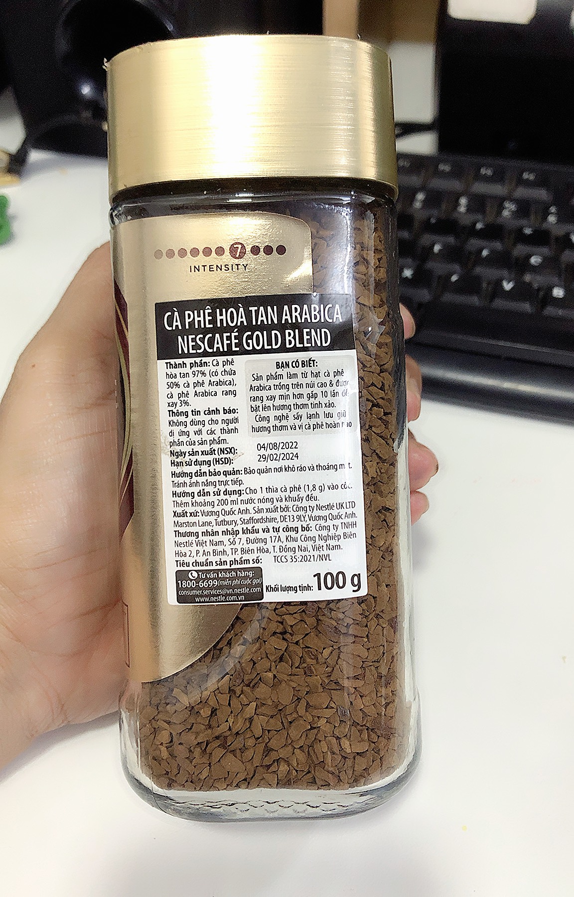 Cà Phê Nescafe Gold Blend Hũ 100g - Date 11/02/2028