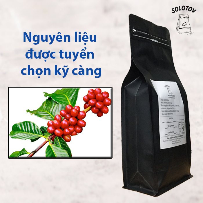 [CÀ PHÊ HẠT RANG MỘC] Cà phê Culi Robusta Arabica rang mộc - SoloTov Coffee (Thành phần 90% Culi Robusta và 10% Arabica)