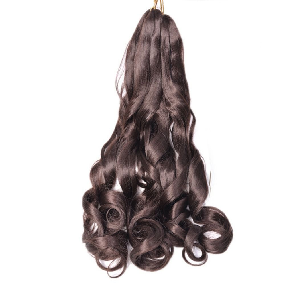 KDJFJEOFML Smooth Natural Black Women Synthetic Female Heat Resistant Fiber Ombre Braids Hair Hair Extension Long French Curls Spiral Crochet Hair Loose Wave Braiding hair Bouncy Braiding Hair