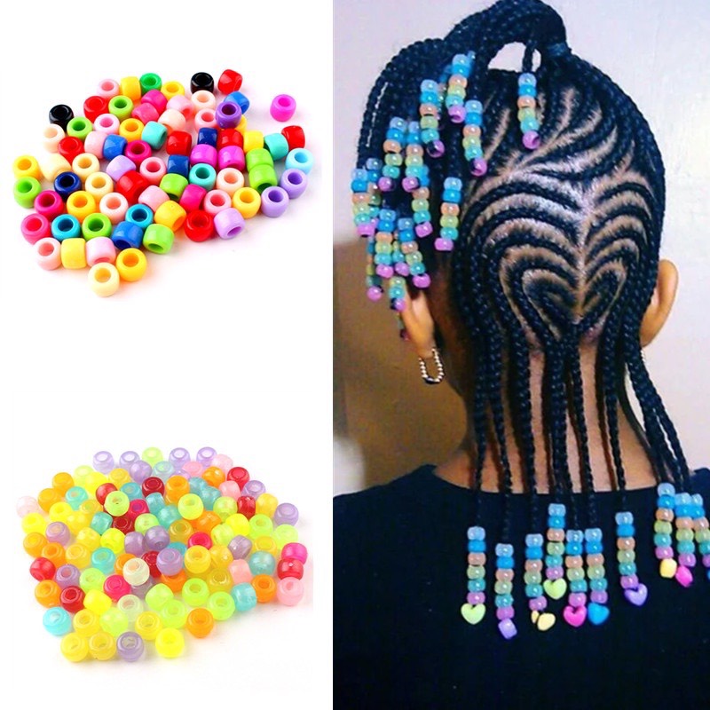 Hạt nhựa trang trí tóc tết tóc Dreadlock DIY