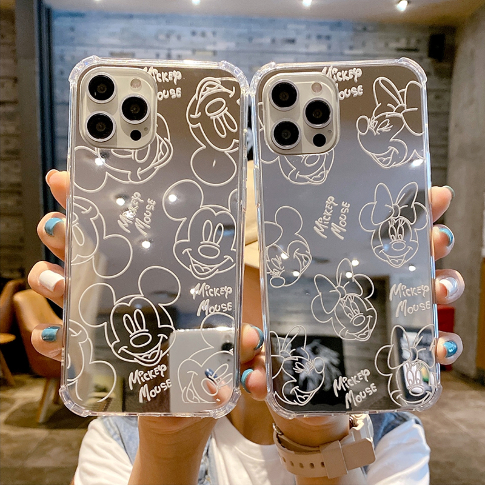Ốp Lưng Gương Chống Sốc Mickey Mouse