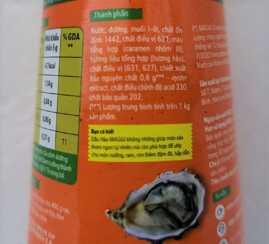 [Chai nhỏ 150g] DẦU HÀO [VN] MAGGI Oyster Sauce