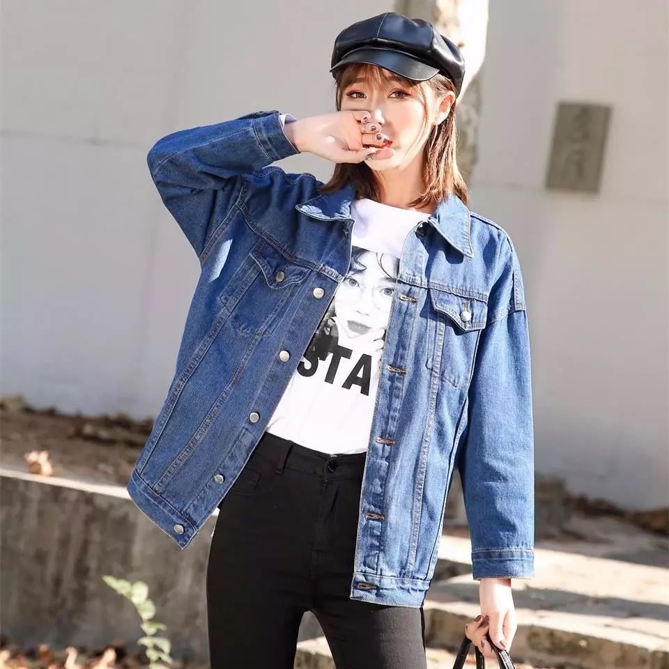 Áo khoác jean nữ unisex áo khoác cặp đôi nam nữ đều mặc được - áo thun mặc kèm size 0