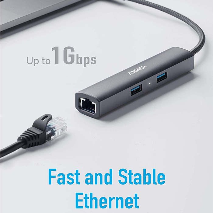 Hub chuyển đổi Anker PowerExpand + 5-in-1 USB-C Ethernet