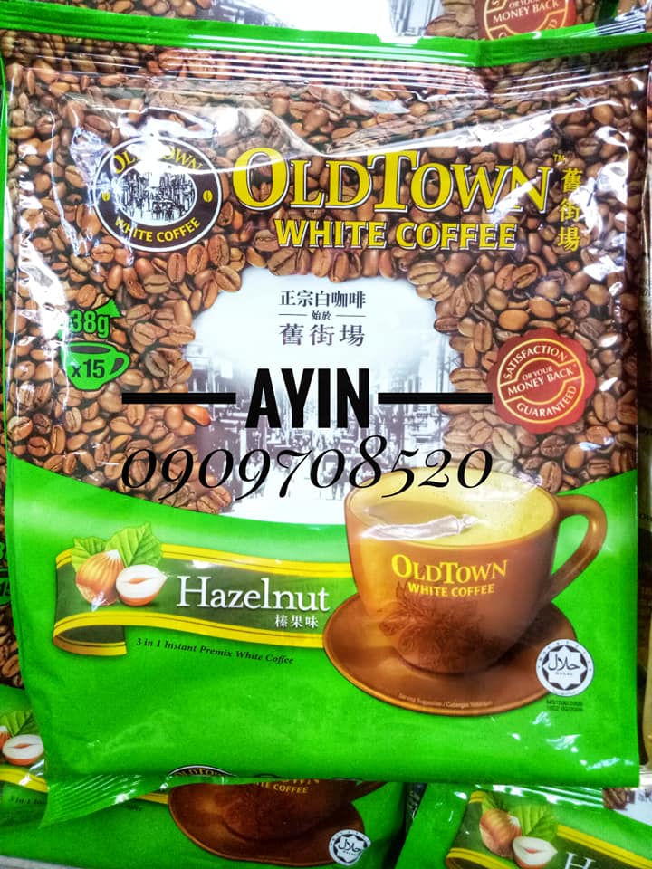 Cà phê trắng vị hạt dẻ OldTown White Coffee HAZELNUT Malaysia