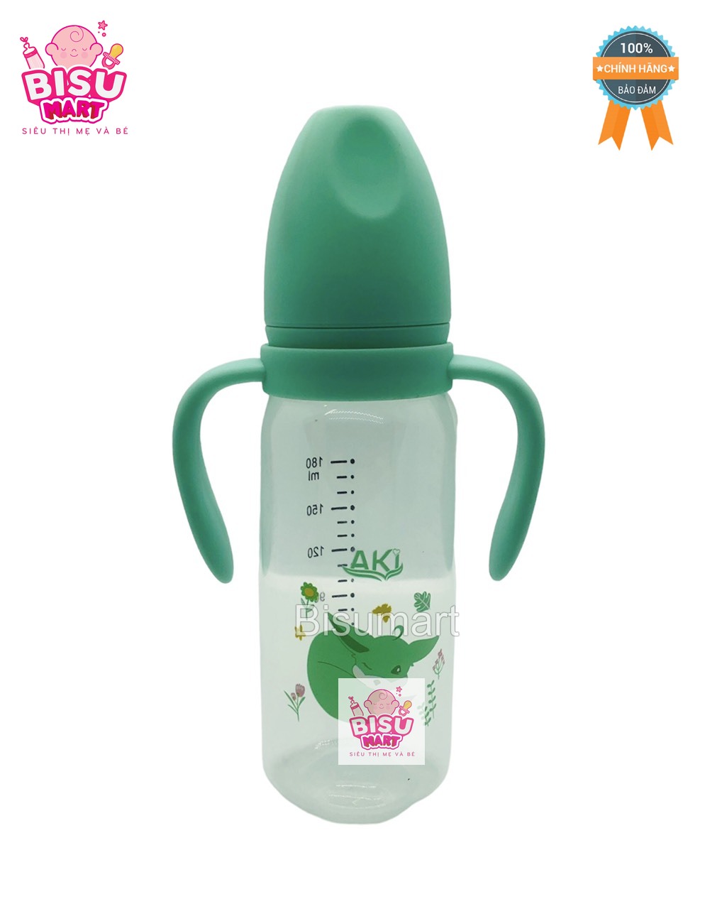 Bình sữa cổ hẹp aki nhựa pp 180ml - 240ml