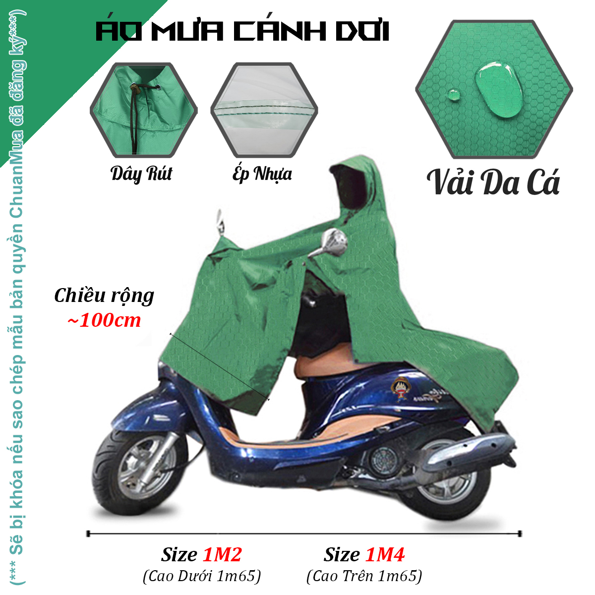 Raincoat shoots cars fabric leather ultra-light high-grade, raincoat zipper 1 person | GDA218