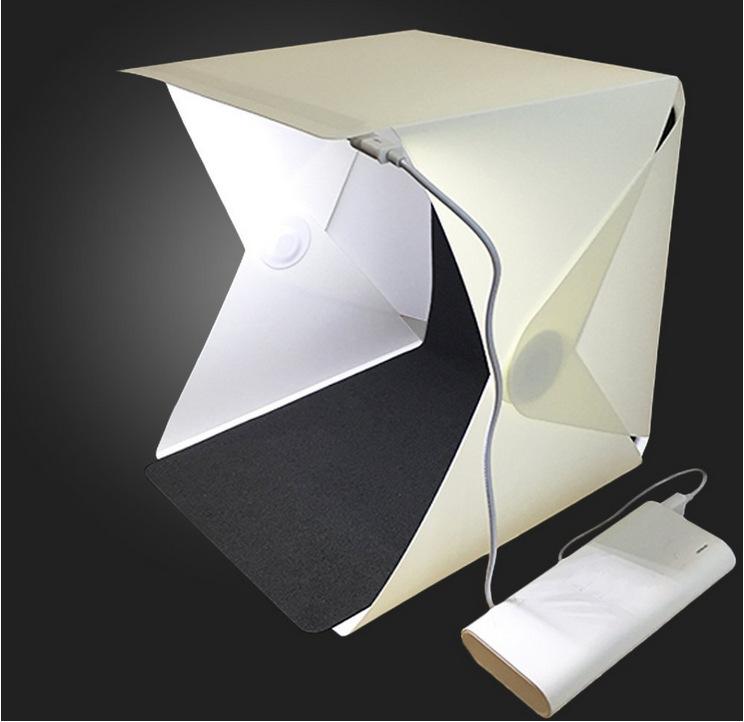 Hộp chụp sản phẩm kèm đèn led trợ sáng 35 bóng và có khuy bấm chắc chắn 2019