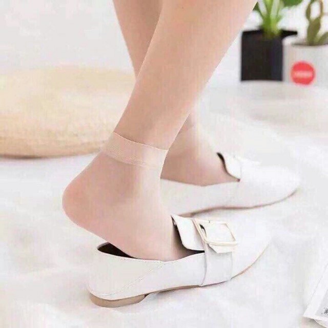 Lố 10 Đôi Tất Da Chân Mỏng Siêu Dai