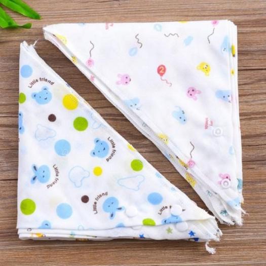 Set 02 khăn yếm xô tam giác 2 lớp (có cúc bấm)